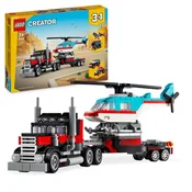 Lego Creator kamion s ravnom platformom sa helikopterom 7g+, šaren