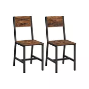 Songmics Jedilni stol 36x466x871 cm rjav