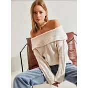 Bianco Lucci Pulover Pullover off-bela