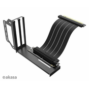 AKASA RISER BLACK PRO, navpično držalo za grafični procesor   kabel PCIe 3.0 Riser Premium