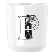 Plastični lonček MOOMIN ABC 200 ml, črka P, bela, RIG-TIG
