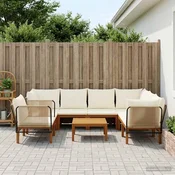 vidaXL 7 pcs Masivno akacijevo les in vrv Naravna