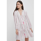 Lanena obleka Pepe Jeans