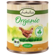 Lukullus Organic Adult piletina s mrkvom (bez glutena) - 6 x 800 g