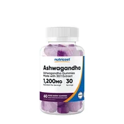 Nutricost – Ashwagandha gumijasti bonboni 1200 mg, mešane jagode (60 bonbonov)