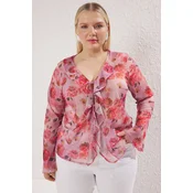 Trendyol Curve Ženska bluza Tbbss25Af00093, Roze