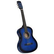 vidaXL Klasicna gitara za pocetnike i djecu plava 3/4 36