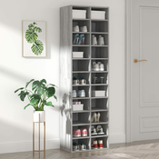 Ormaric za cipele sivi hrast 54x34x183 cm konstruirano drvo