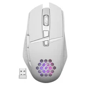 Brezžična gaming miška Glory GM-514 RGB, bela