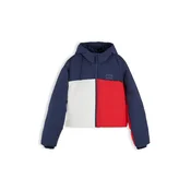 Tommy Jeans Zimska jakna temno modra/rdeča/bela