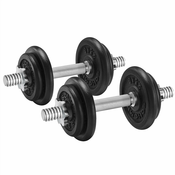 Songmics Set uteži 2 kosa 20 kg črna