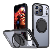 CELLECT 360 stupnjeva okretajuci karikagyurus case Iphone 17 Pro Max crno-prozirna