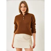 Bianco Lucci Pulover Pullover temno rjava