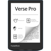PocketBook Verse Pro Azure PB634  6 16GB IPX8 E-bralnik (PB634-A-WW)