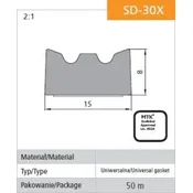 Mi SAMOLEPILJNO TESNILO ČRNO SD-30/4-0 DGP 15*8MM MB - 50.0 MB - USZ SD-30