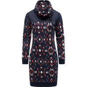 Ragwear Obleka Chlloe Aztec mornarska/temno modra/ognjeno rdeča/off-bela