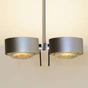 Top Light Stropna svetilka Puk Sides mat krom 30 cm 2-svetlobna G9 - Dnevna soba/jedilnica - Dizajn - prozorno, belo matirano - Kovina