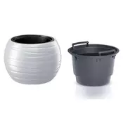 Prosperplast Prevleka za cvetlični lonec MAZE plastična mat d40x26cm, bela
