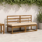 vidaXL Blazina za klop VIANEN 100% poliester Krem 180 x 50 x 12 cm