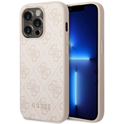 NEW Guess 4G Metal Gold Logo - Ohišje za iPhone 14 Pro (roza)