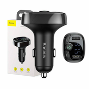 BASEUS oddajnik fm baseus t-typed s-09a bluetooth 2xusb microsd (czarny)