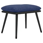 Vidaxl Stolček za noge moder 45x29,5x35 cm blago in umetno usnje