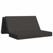 vidaXL Zložljiv kavč postelja 160 x 67 x 45 cm Temno siva