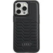 Audi Ovitek Audi iz sintetičnega usnja z MagSafe za iPhone 15 Pro - črn