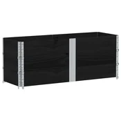 Okviri za palete 3 kom crni 150x50 cm od masivne borovine