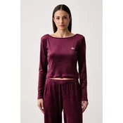 adidas Originals majica z dolgimi rokavi ženska velur Essentials Velour