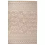 Vanjski tepih ravnog tkanja 160 x 230 cm smede pruge