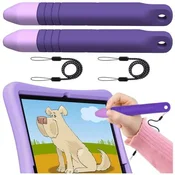 2x Alogy Stylus Pen kapacitivno pisalo za zaslon na dotik za telefon, tablico, otroke, 10 cm, vijolično