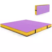 Northix Zložljiva gimnastična podloga 122x122x10 cm vijolična EPE pena