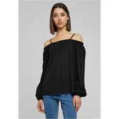 Womens Cold Shoulder Longsleeve Black