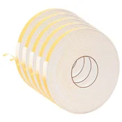 Vidaxl Samolepilni pena trak 5 szt. Bela 15mm x 10m CR pena
