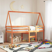 Krov za djecji krevet voštano smedi 209 x 95,5 x 88 cm borovina