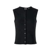 LEVIS  Pleten brezrokavnik Rory Button Up Top črna
