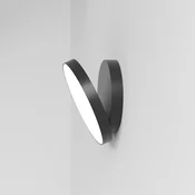 Rotaliana Venere W1 LED stenska svetilka 3.000 K črna - Dnevna soba/jedilnica - Dizajn - črna mat barva - Kovina