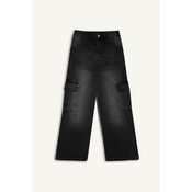 DEFACTO Girls Wide Leg Cargo Wide Leg Jeans