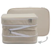INF Razširljiv organizator za oblačila z dvojno zadrgo Beige L, (22068710)
