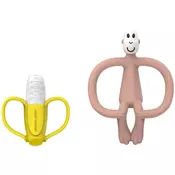 MatchStick Monkey grizalo darilni set dusty pink