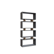 Hanah Home Polica 72,5x161x25cm Antracit-Hrast