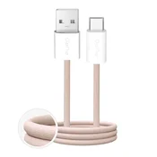 Puro Fabrik kabel USB-A - USB-C, 1.5m, 10W, pleten - bež