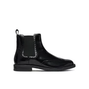 Tommy Hilfiger Gležnjarji Chelsea Lth Abrasivato Brogue Chelsea FM0FM06079 Črna