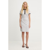 GUESS Obleka Alphonsine  mornarska / bela