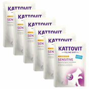 Kattovit Sensitive vrečka - piščanec + puran 6 x 85 g