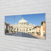 tulup.si Slika na akrilnem steklu Rim stolnica ulice stavbe 125x50 cm 4 obešalnika