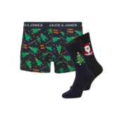 JACK & JONES Set muške bokserice i carape Jacholly Jolly 12266780, Crni