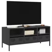 TV ormaric crni 101,5x39x43,5 cm hladno valjani celik