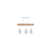 Luster na sajli ELEN 3xE27/35W/230V bela/zlatna/braon